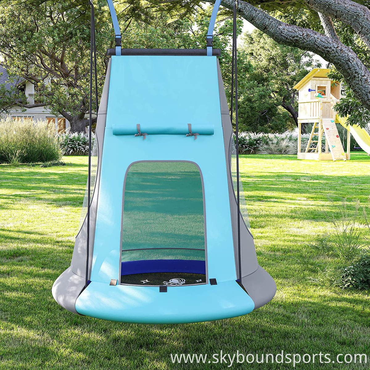 Kids Hanging Tree Swing with Tent for Indoor Outdoor Use